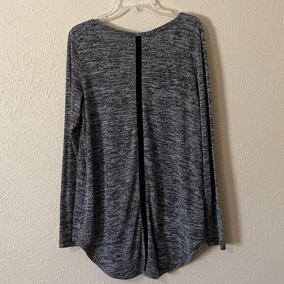 Grey Heathered Long Sleeve Tunic, Size XL - Picture 3 of 4